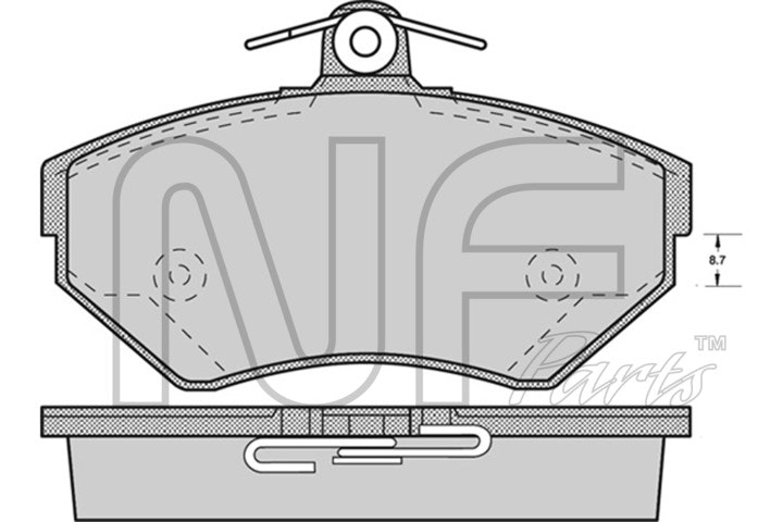 NF PARTS Комплект тормозных колодок, дисковый тормоз NF0018251